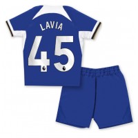 Chelsea Romeo Lavia #45 Replica Home Minikit 2023-24 Short Sleeve (+ pants)